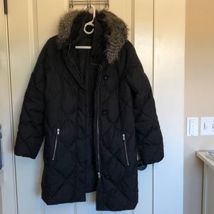 Faux fur black H&M coat